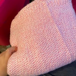 Pink knit blanket